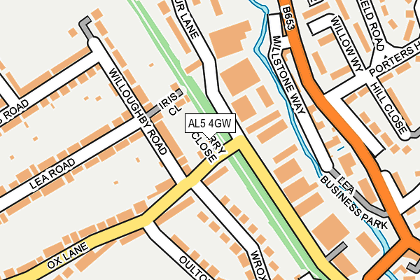 AL5 4GW map - OS OpenMap – Local (Ordnance Survey)