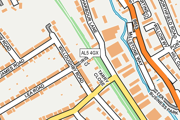 AL5 4GX map - OS OpenMap – Local (Ordnance Survey)