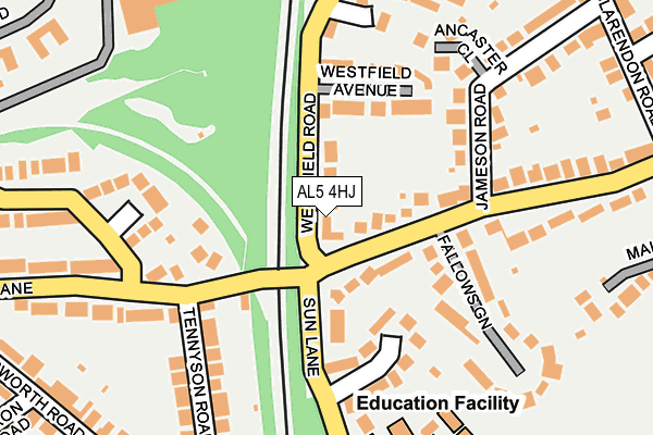 AL5 4HJ map - OS OpenMap – Local (Ordnance Survey)