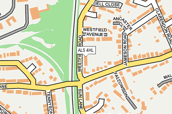 AL5 4HL map - OS OpenMap – Local (Ordnance Survey)