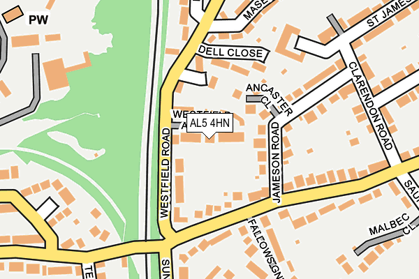 AL5 4HN map - OS OpenMap – Local (Ordnance Survey)