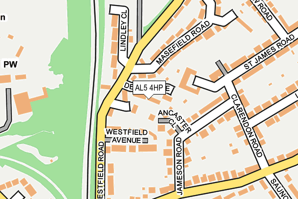 AL5 4HP map - OS OpenMap – Local (Ordnance Survey)