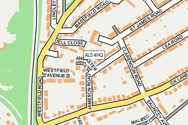 AL5 4HQ map - OS OpenMap – Local (Ordnance Survey)