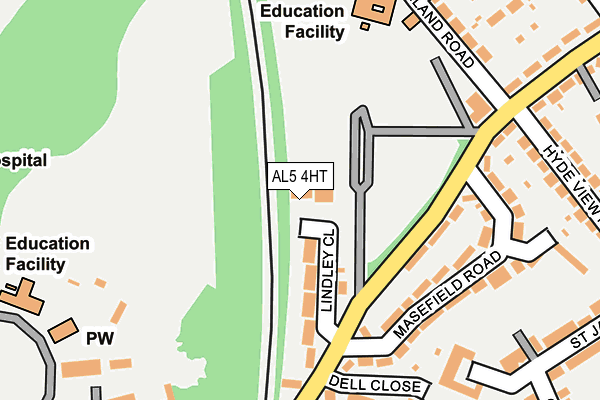 AL5 4HT map - OS OpenMap – Local (Ordnance Survey)