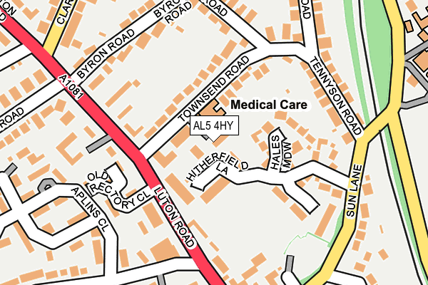 AL5 4HY map - OS OpenMap – Local (Ordnance Survey)