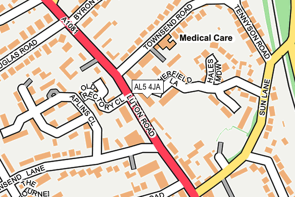 AL5 4JA map - OS OpenMap – Local (Ordnance Survey)