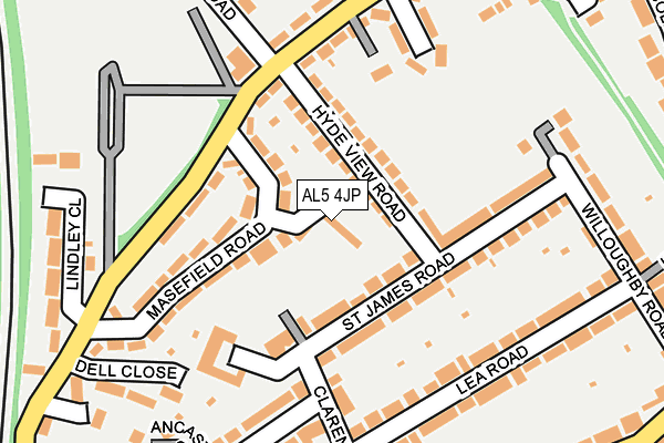 AL5 4JP map - OS OpenMap – Local (Ordnance Survey)