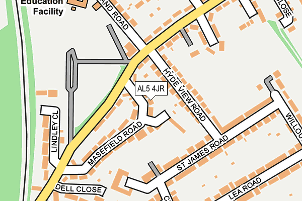 AL5 4JR map - OS OpenMap – Local (Ordnance Survey)