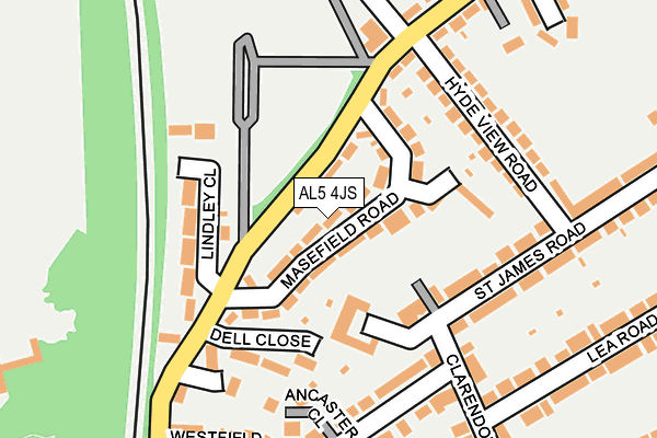 AL5 4JS map - OS OpenMap – Local (Ordnance Survey)