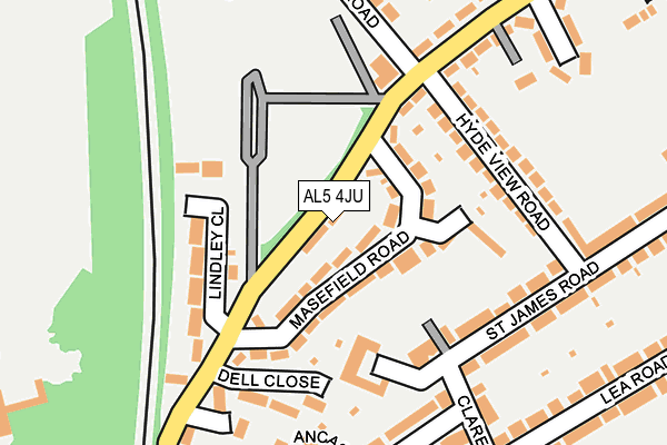 AL5 4JU map - OS OpenMap – Local (Ordnance Survey)