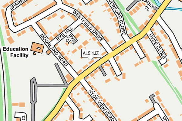 AL5 4JZ map - OS OpenMap – Local (Ordnance Survey)