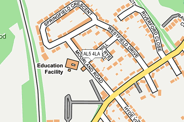 AL5 4LA map - OS OpenMap – Local (Ordnance Survey)