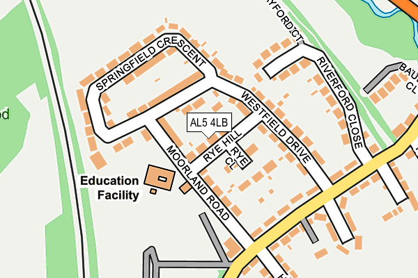AL5 4LB map - OS OpenMap – Local (Ordnance Survey)