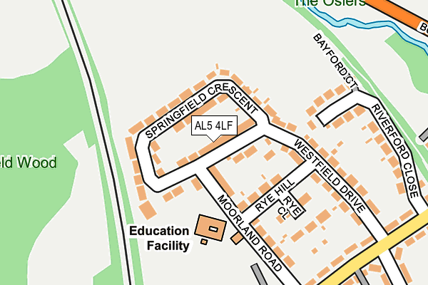 AL5 4LF map - OS OpenMap – Local (Ordnance Survey)
