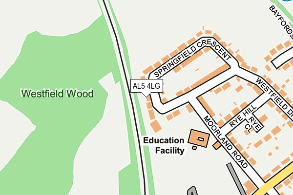 AL5 4LG map - OS OpenMap – Local (Ordnance Survey)