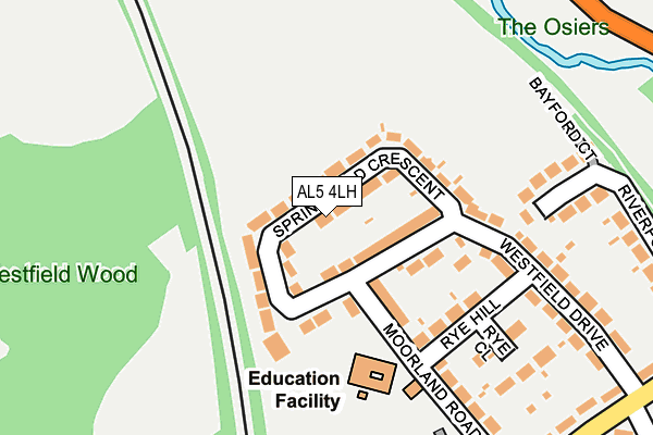 AL5 4LH map - OS OpenMap – Local (Ordnance Survey)