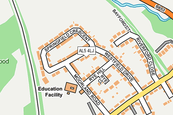 AL5 4LJ map - OS OpenMap – Local (Ordnance Survey)