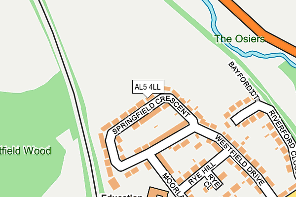 AL5 4LL map - OS OpenMap – Local (Ordnance Survey)
