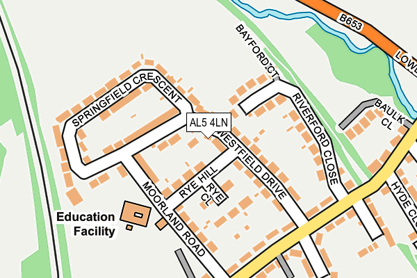 AL5 4LN map - OS OpenMap – Local (Ordnance Survey)