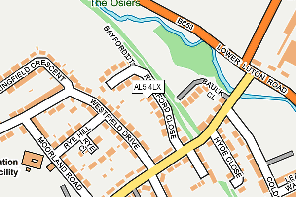 AL5 4LX map - OS OpenMap – Local (Ordnance Survey)