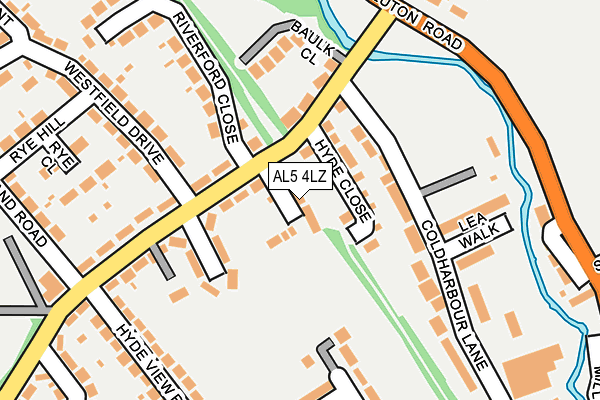 AL5 4LZ map - OS OpenMap – Local (Ordnance Survey)