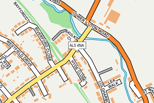 AL5 4NA map - OS OpenMap – Local (Ordnance Survey)