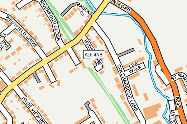 AL5 4NB map - OS OpenMap – Local (Ordnance Survey)