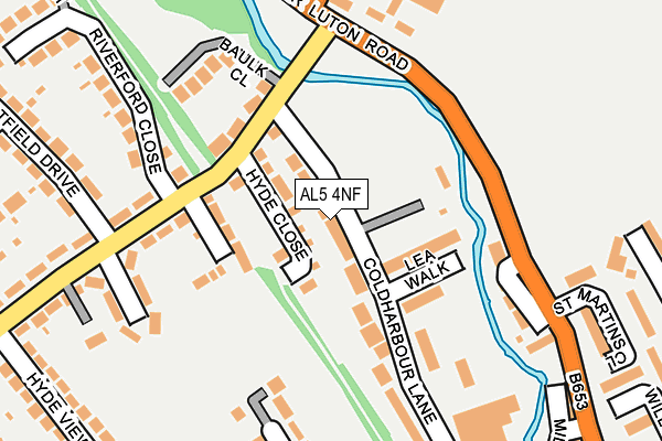 AL5 4NF map - OS OpenMap – Local (Ordnance Survey)