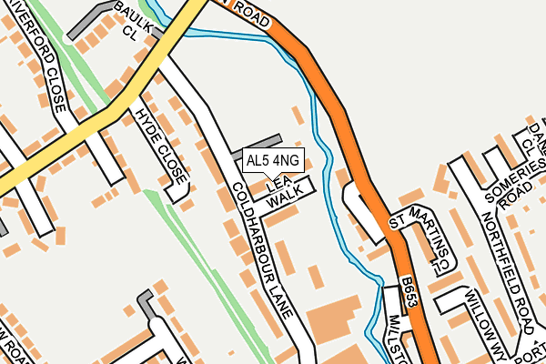 AL5 4NG map - OS OpenMap – Local (Ordnance Survey)