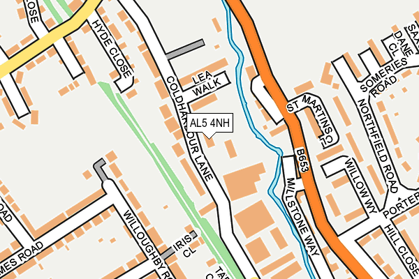 AL5 4NH map - OS OpenMap – Local (Ordnance Survey)