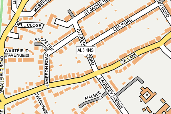 AL5 4NS map - OS OpenMap – Local (Ordnance Survey)
