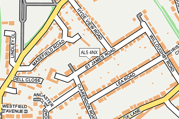 AL5 4NX map - OS OpenMap – Local (Ordnance Survey)