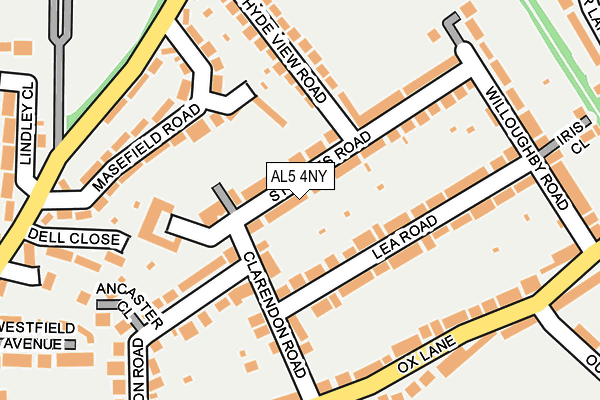 AL5 4NY map - OS OpenMap – Local (Ordnance Survey)