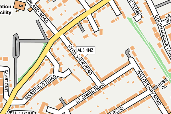 AL5 4NZ map - OS OpenMap – Local (Ordnance Survey)