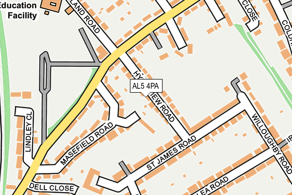 AL5 4PA map - OS OpenMap – Local (Ordnance Survey)