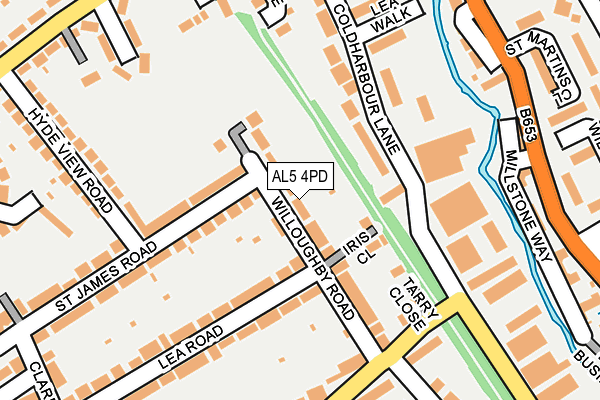 AL5 4PD map - OS OpenMap – Local (Ordnance Survey)