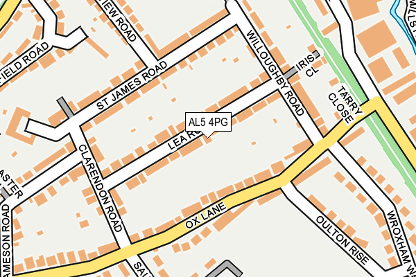 AL5 4PG map - OS OpenMap – Local (Ordnance Survey)