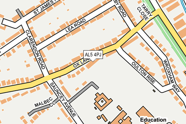 AL5 4PJ map - OS OpenMap – Local (Ordnance Survey)