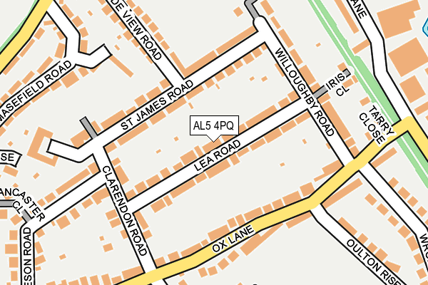 AL5 4PQ map - OS OpenMap – Local (Ordnance Survey)