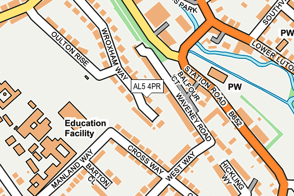 AL5 4PR map - OS OpenMap – Local (Ordnance Survey)