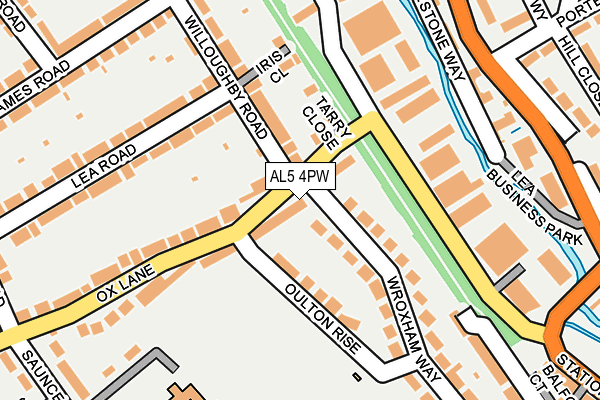 AL5 4PW map - OS OpenMap – Local (Ordnance Survey)