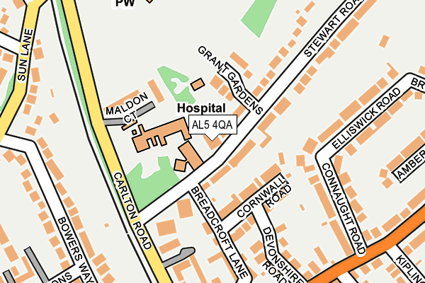 AL5 4QA map - OS OpenMap – Local (Ordnance Survey)