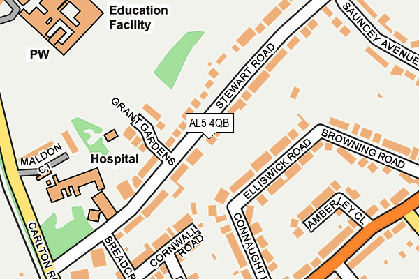 AL5 4QB map - OS OpenMap – Local (Ordnance Survey)
