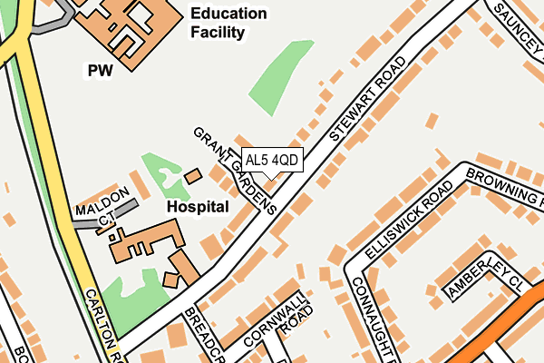 AL5 4QD map - OS OpenMap – Local (Ordnance Survey)