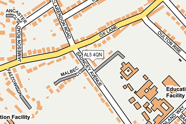 AL5 4QN map - OS OpenMap – Local (Ordnance Survey)