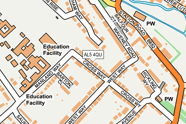 AL5 4QU map - OS OpenMap – Local (Ordnance Survey)