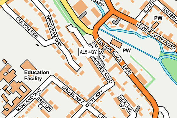 AL5 4QY map - OS OpenMap – Local (Ordnance Survey)