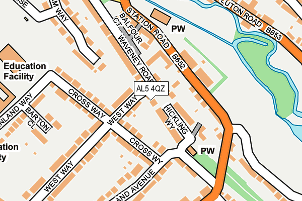 AL5 4QZ map - OS OpenMap – Local (Ordnance Survey)