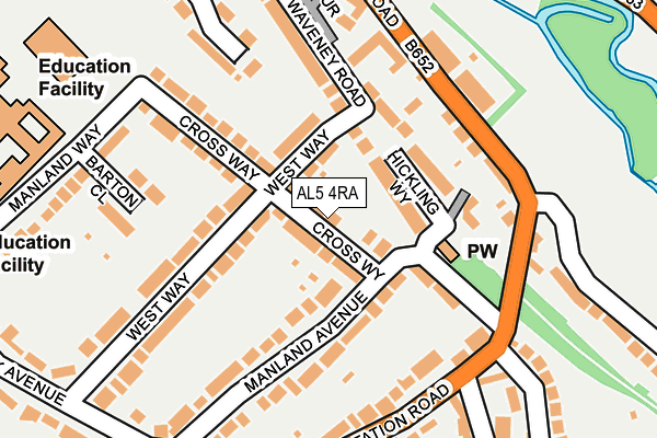 AL5 4RA map - OS OpenMap – Local (Ordnance Survey)