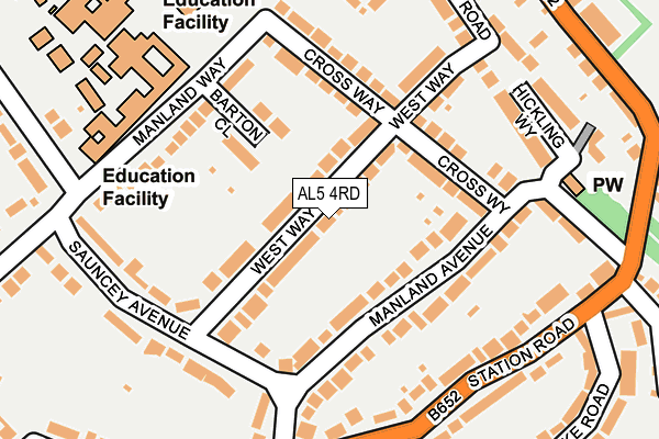 AL5 4RD map - OS OpenMap – Local (Ordnance Survey)